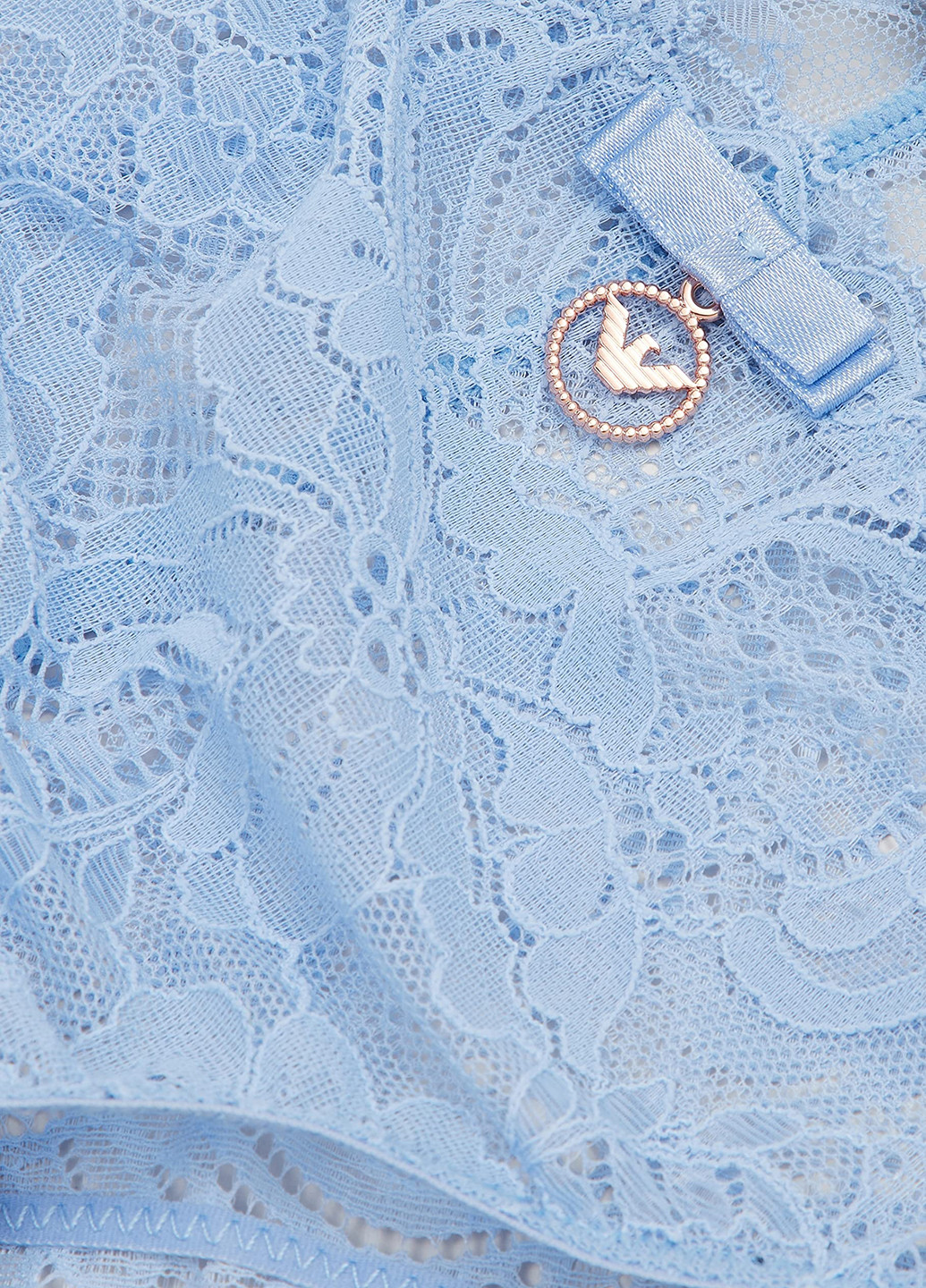 Блакитний демісезонний комплект (бюстгальтер, трусики) Emporio Armani