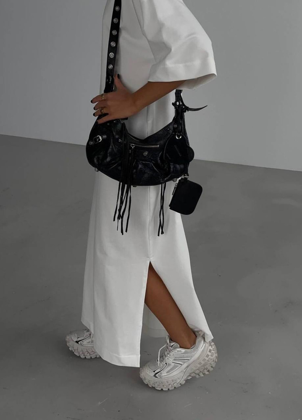 Білий кежуал сукня сукня-футболка No Brand однотонна