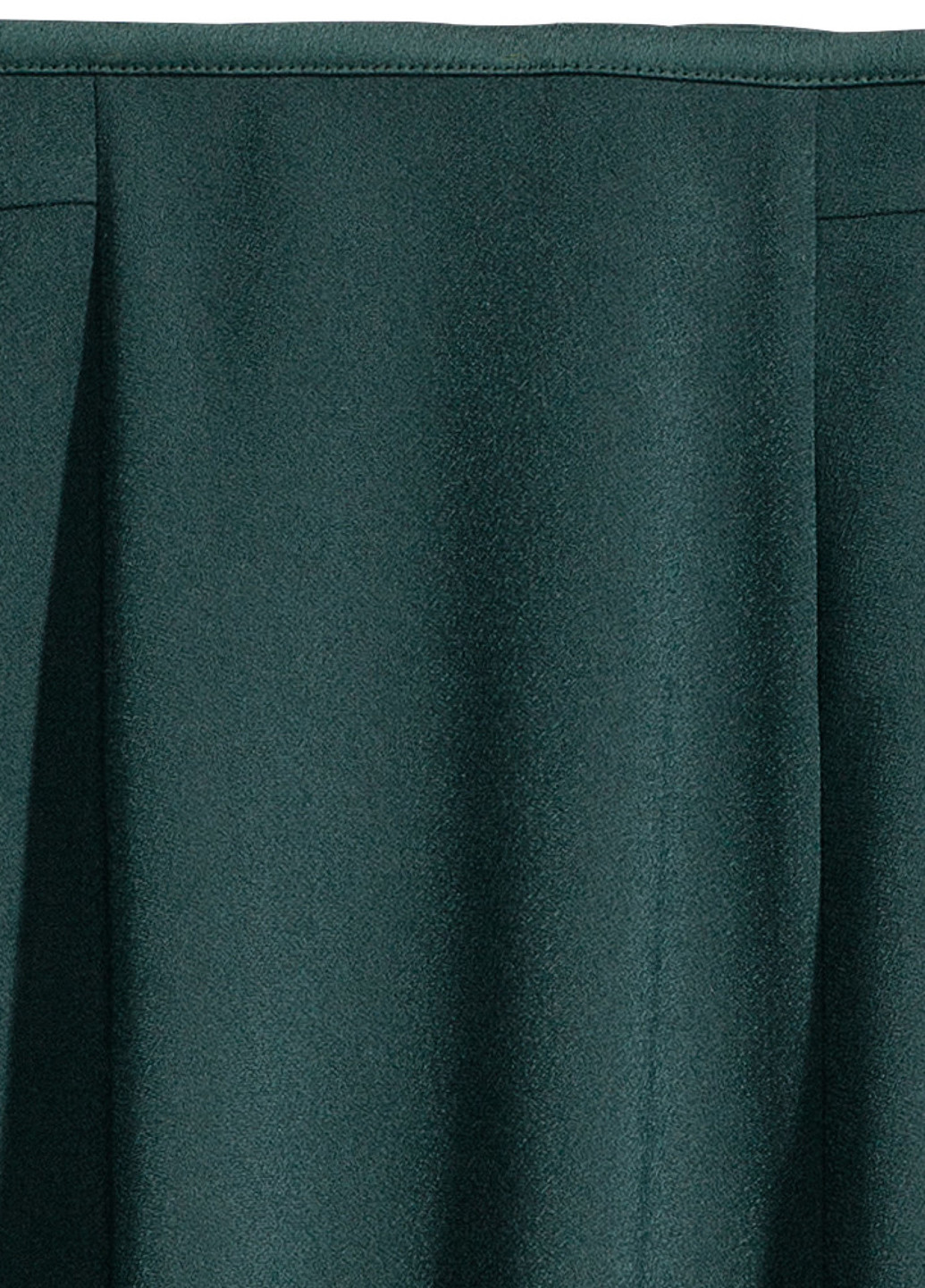 Зеленая кэжуал однотонная юбка H&M клешированная