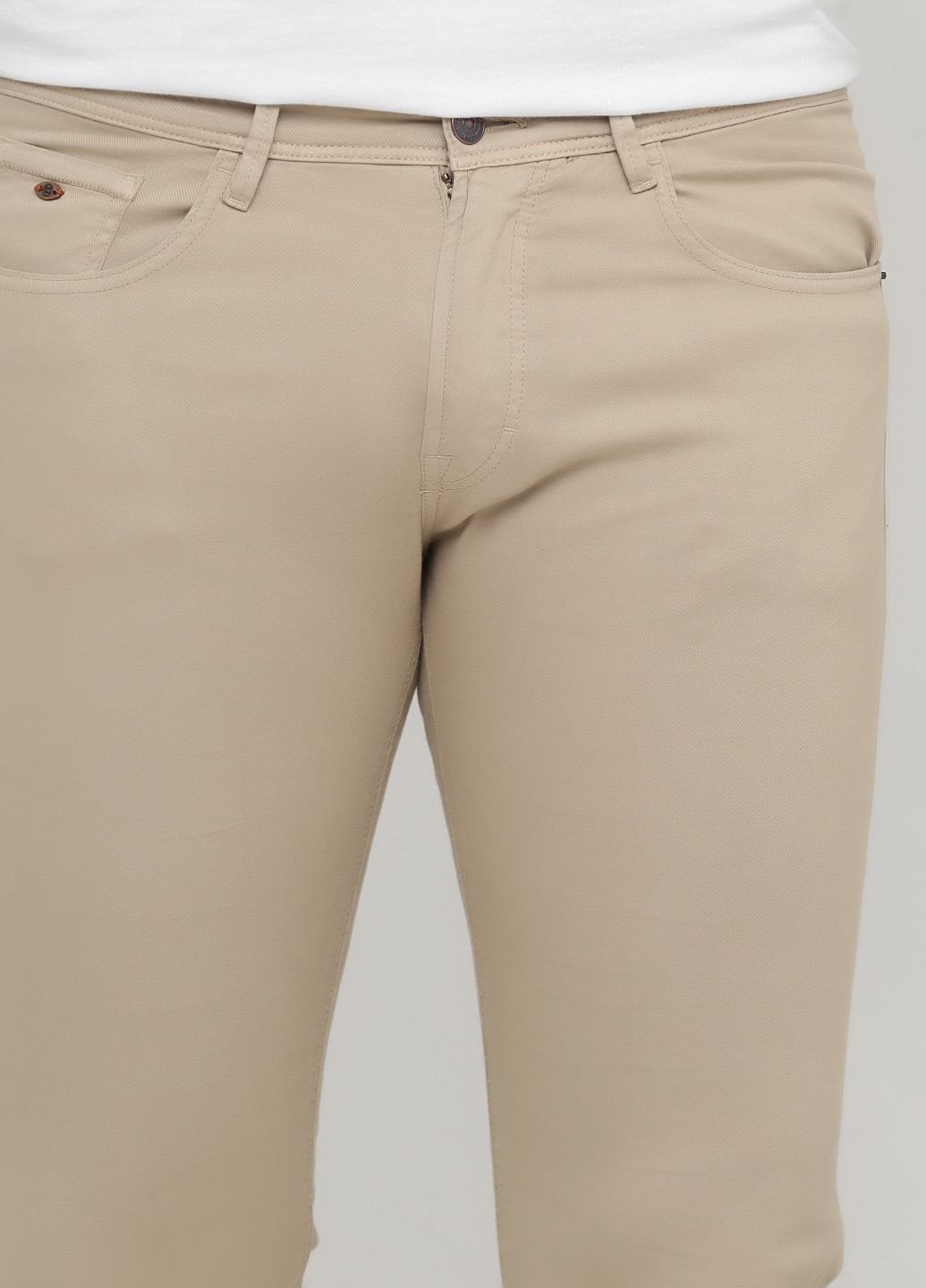 Песочные кэжуал демисезонные зауженные брюки Massimo Dutti
