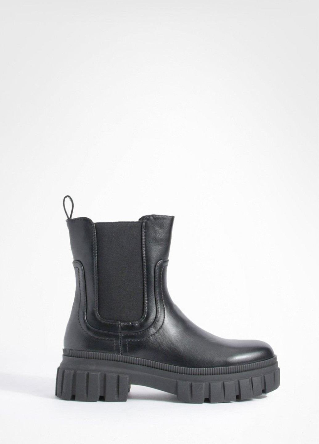 Осенние ботинки челси Boohoo без декора из искусственной кожи