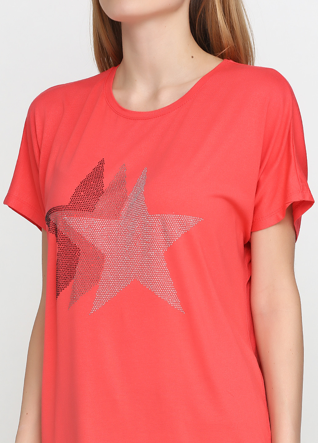 Коралловая летняя футболка Smira