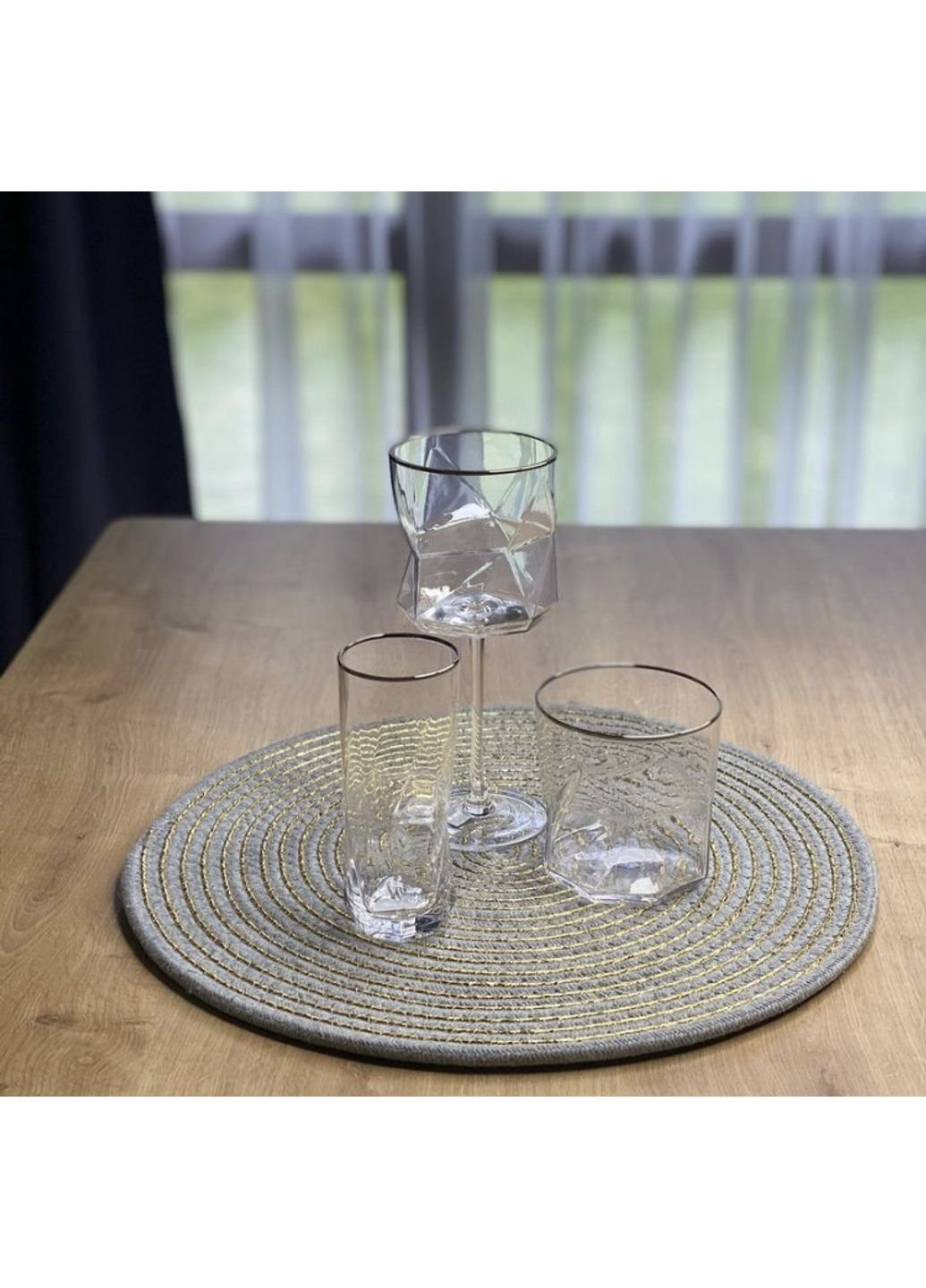 Бокал для вина Прозрачная Геометрия OLGS1002 350 мл Olens (253625844)