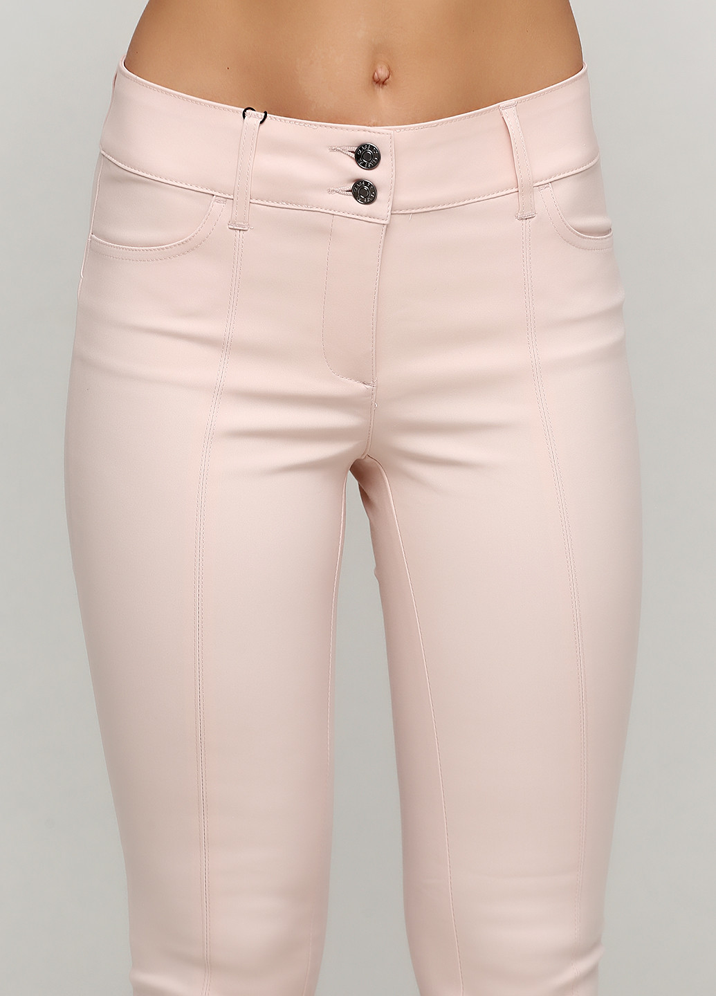 Светло-розовые кэжуал демисезонные зауженные брюки Ashley Brooke