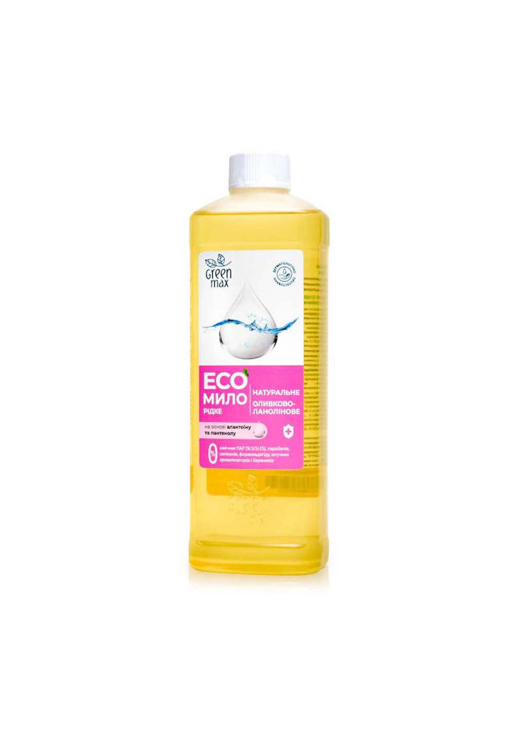 Эко мыло жидкое натуральное оливково-ланолиновое 500 мл Green Max (255089190)