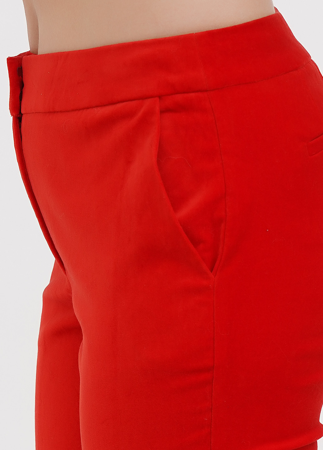 Красные кэжуал демисезонные укороченные брюки Boden