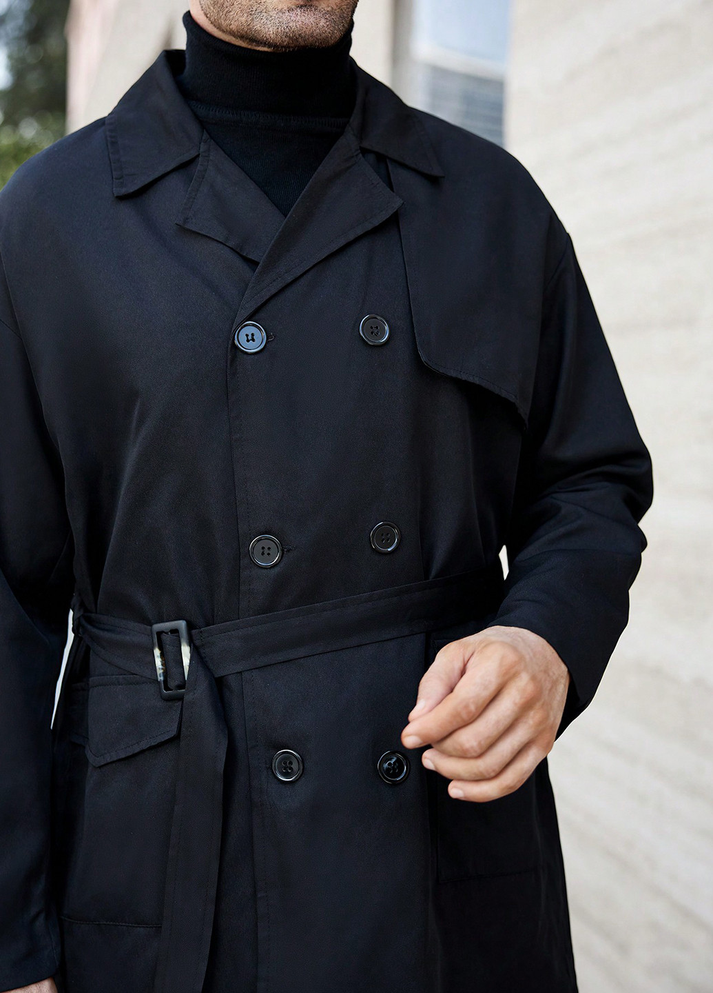 Плащ SHEIN тренчкот на гудзиках прямий (341735375)