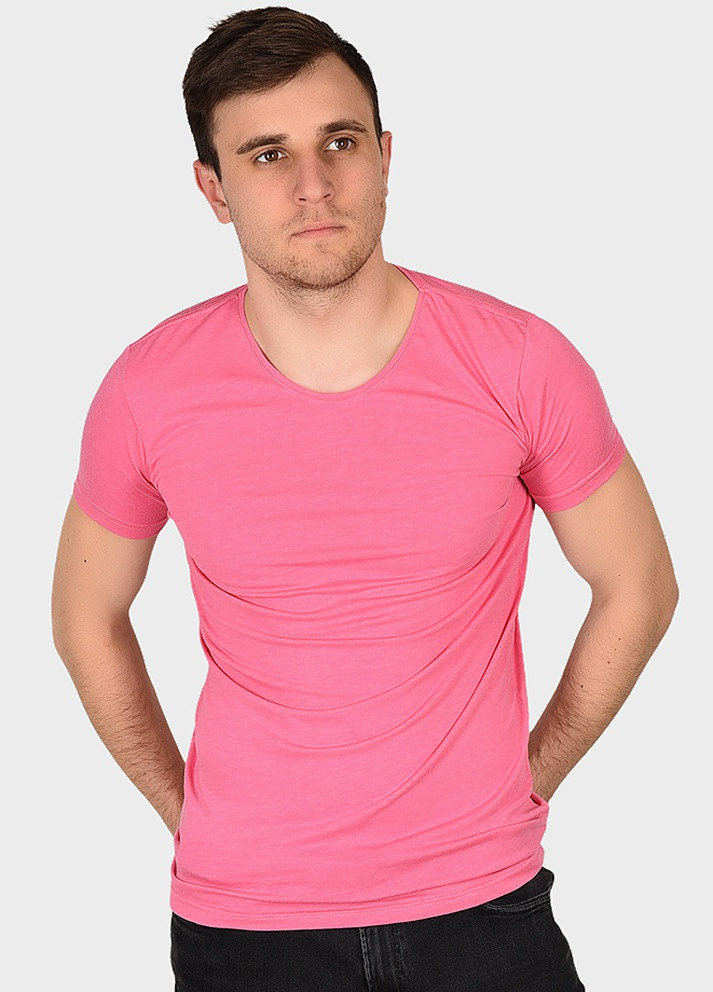 Рожева футболка чоловіча рожева AAA