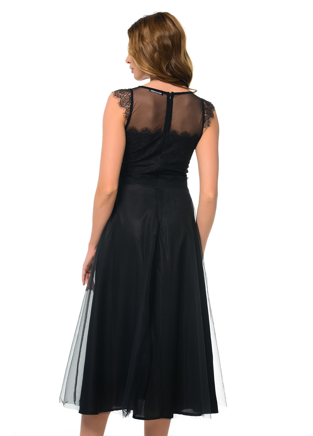 Черное коктейльное платье GENEVIE однотонное