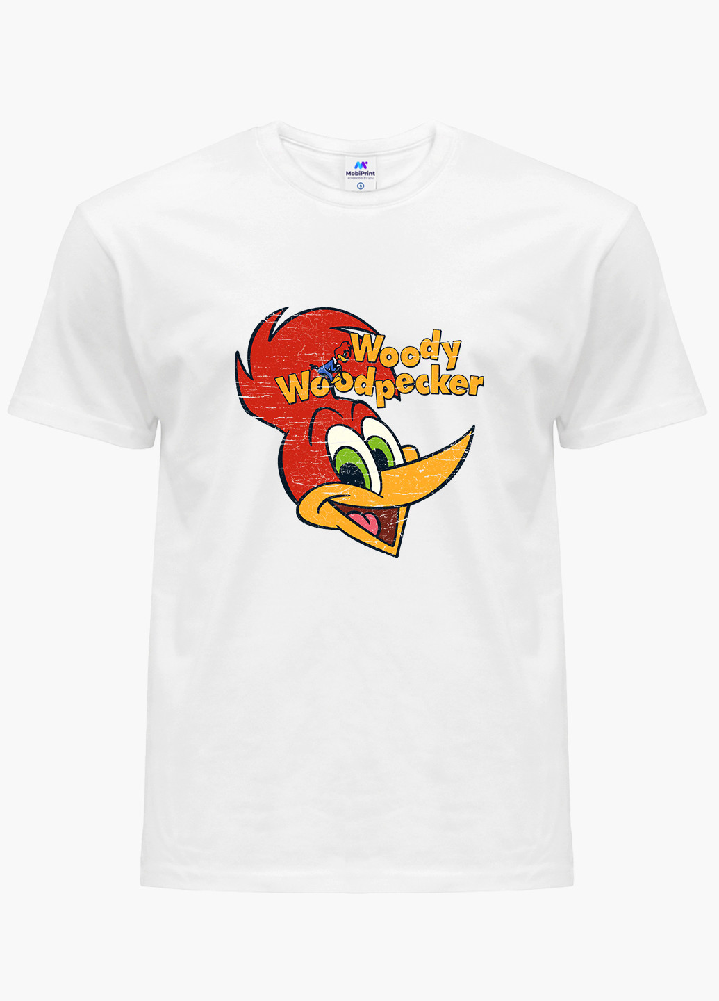 Біла футболка чоловіча дятел вуді вудпекер (woody woodpecker) білий (9223-2871-1) xxl MobiPrint
