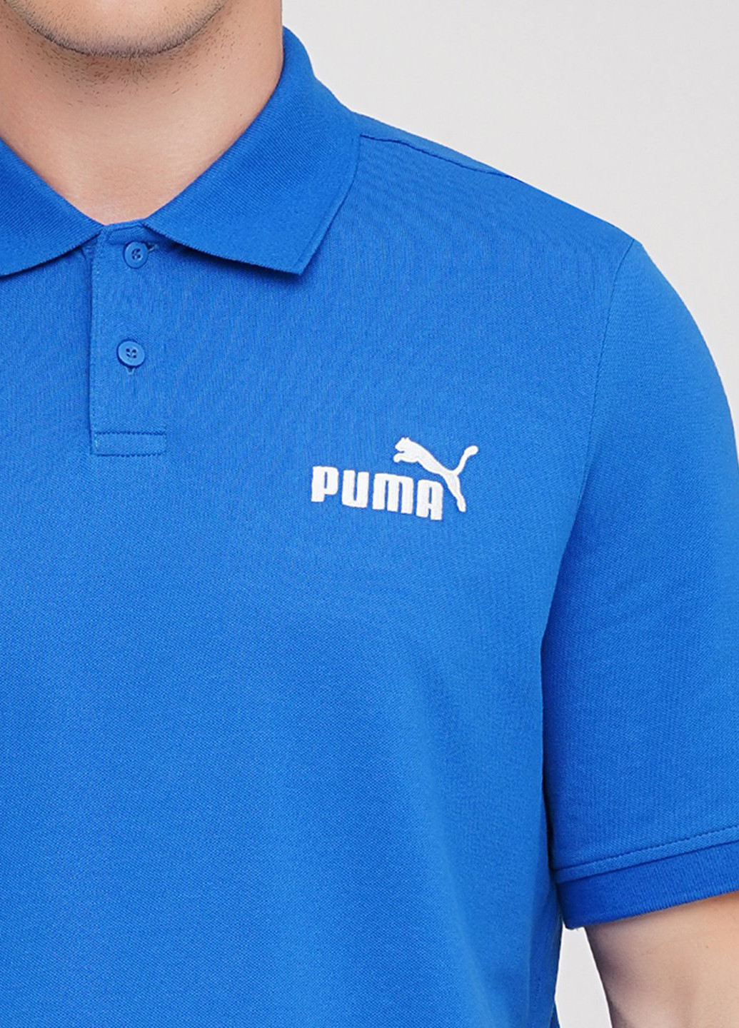 Темно-голубой футболка-поло для мужчин Puma однотонная