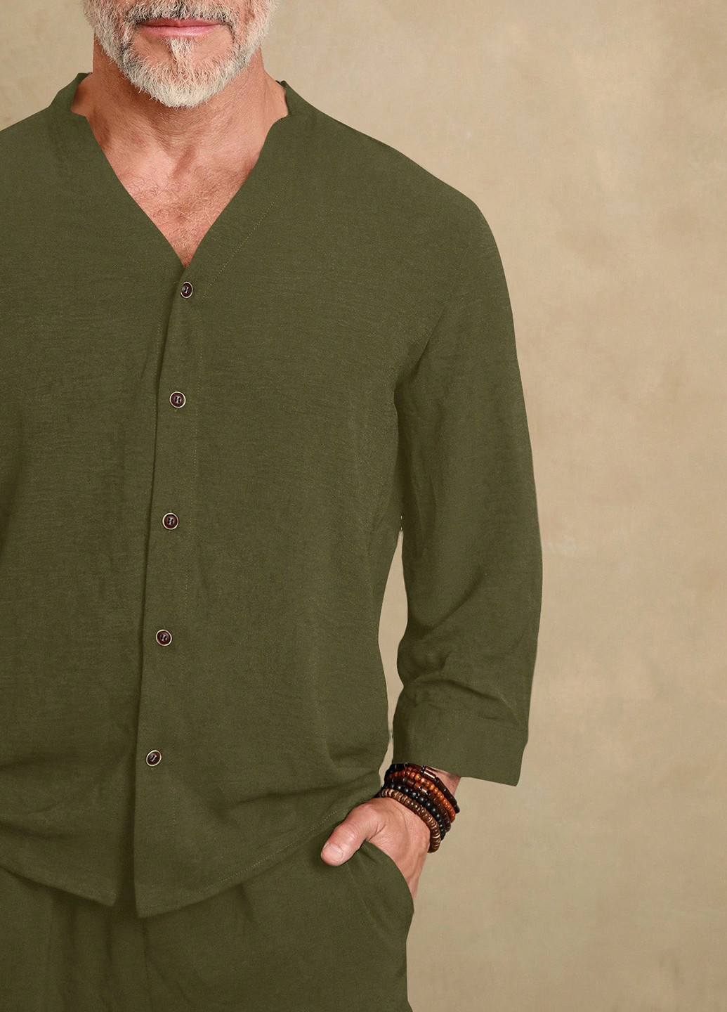 Зелений демісезонний костюм (сорочка, штани) брючний, з сорочкою SHEIN