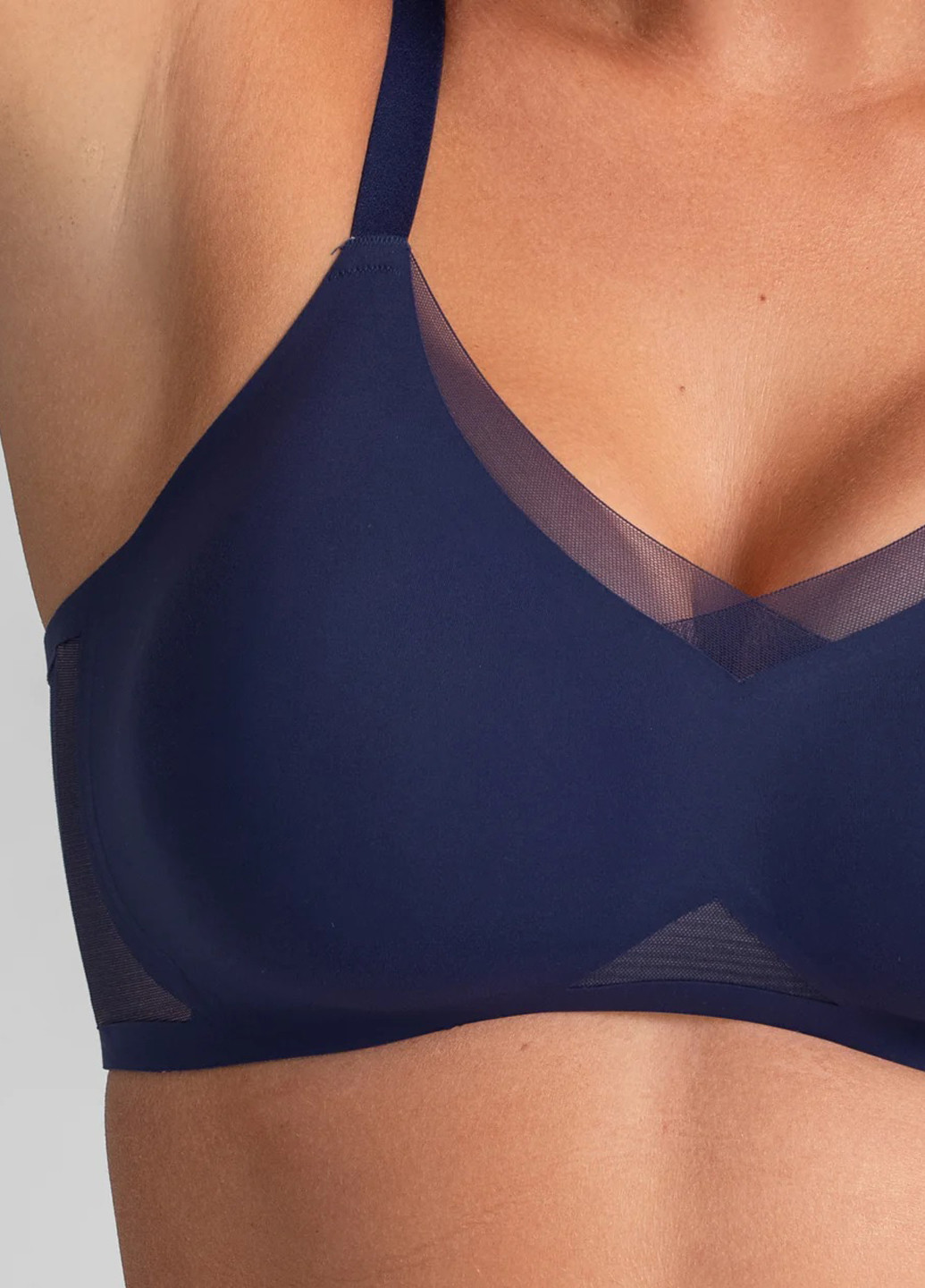 Синій безшовний бюстгальтер Honeylove без кісточок нейлон