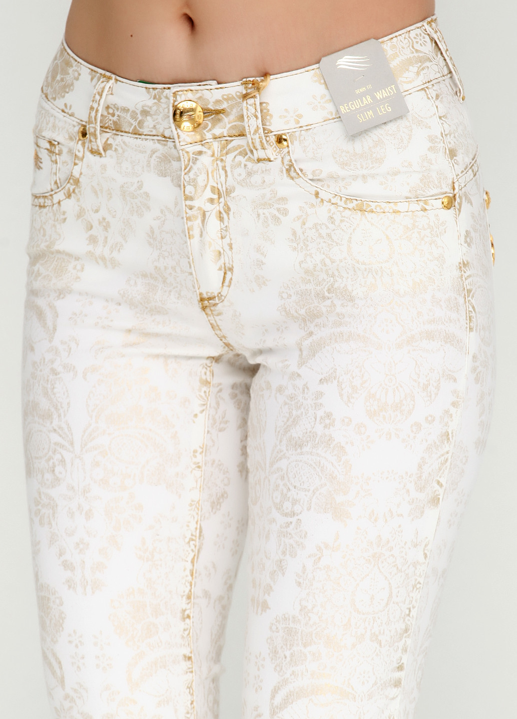 Белые кэжуал демисезонные брюки Angelo Marani