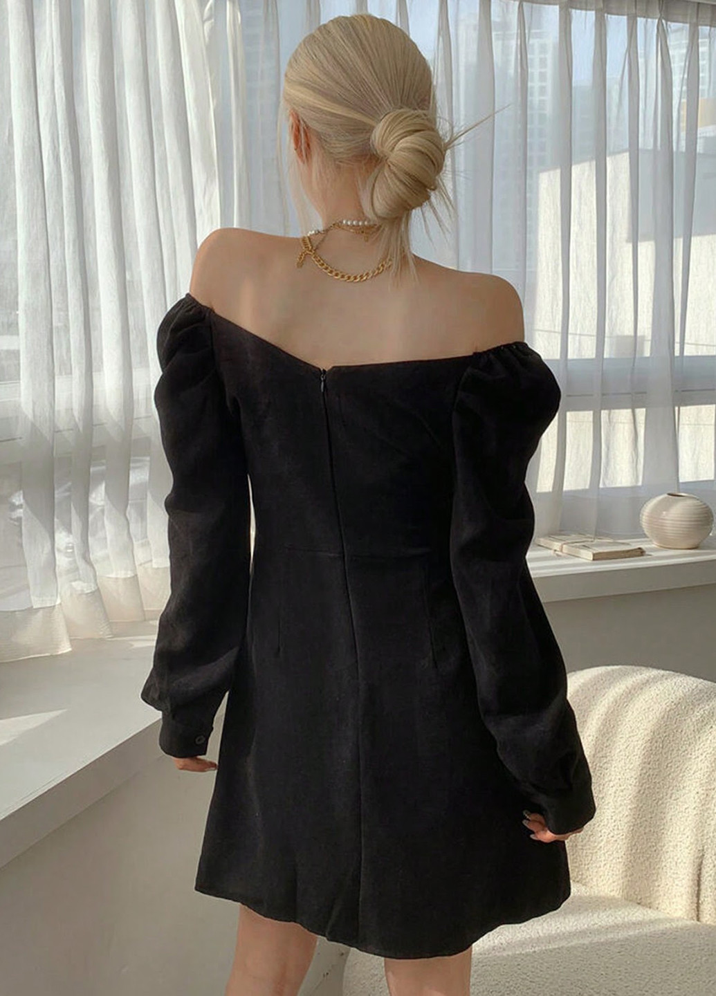 Черное кэжуал платье футляр SHEIN однотонное