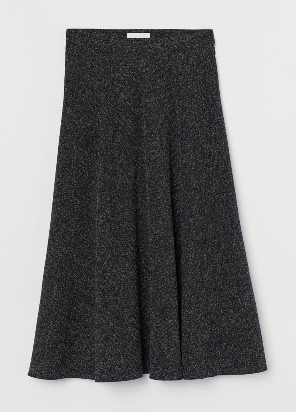 Темно-серая кэжуал меланж юбка H&M клешированная-солнце