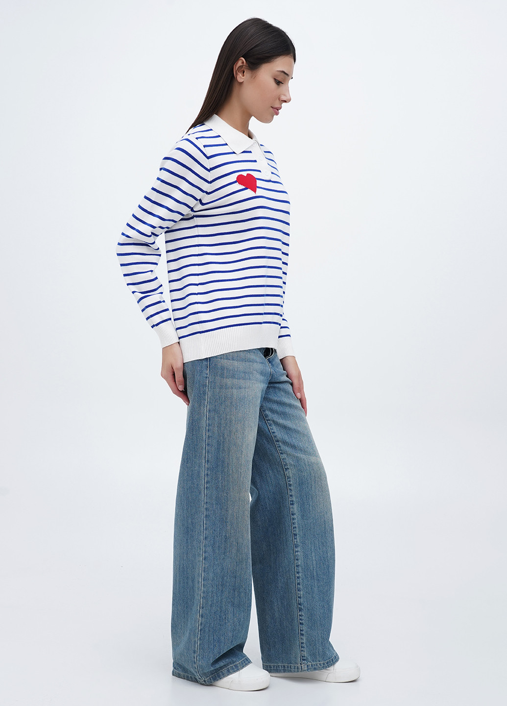 Білий демісезонний светр M@C