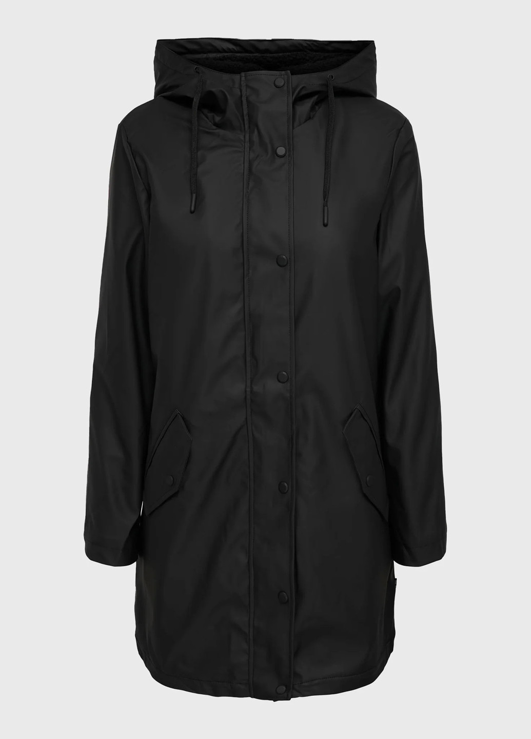 Черная демисезонная куртка куртка-пальто Only