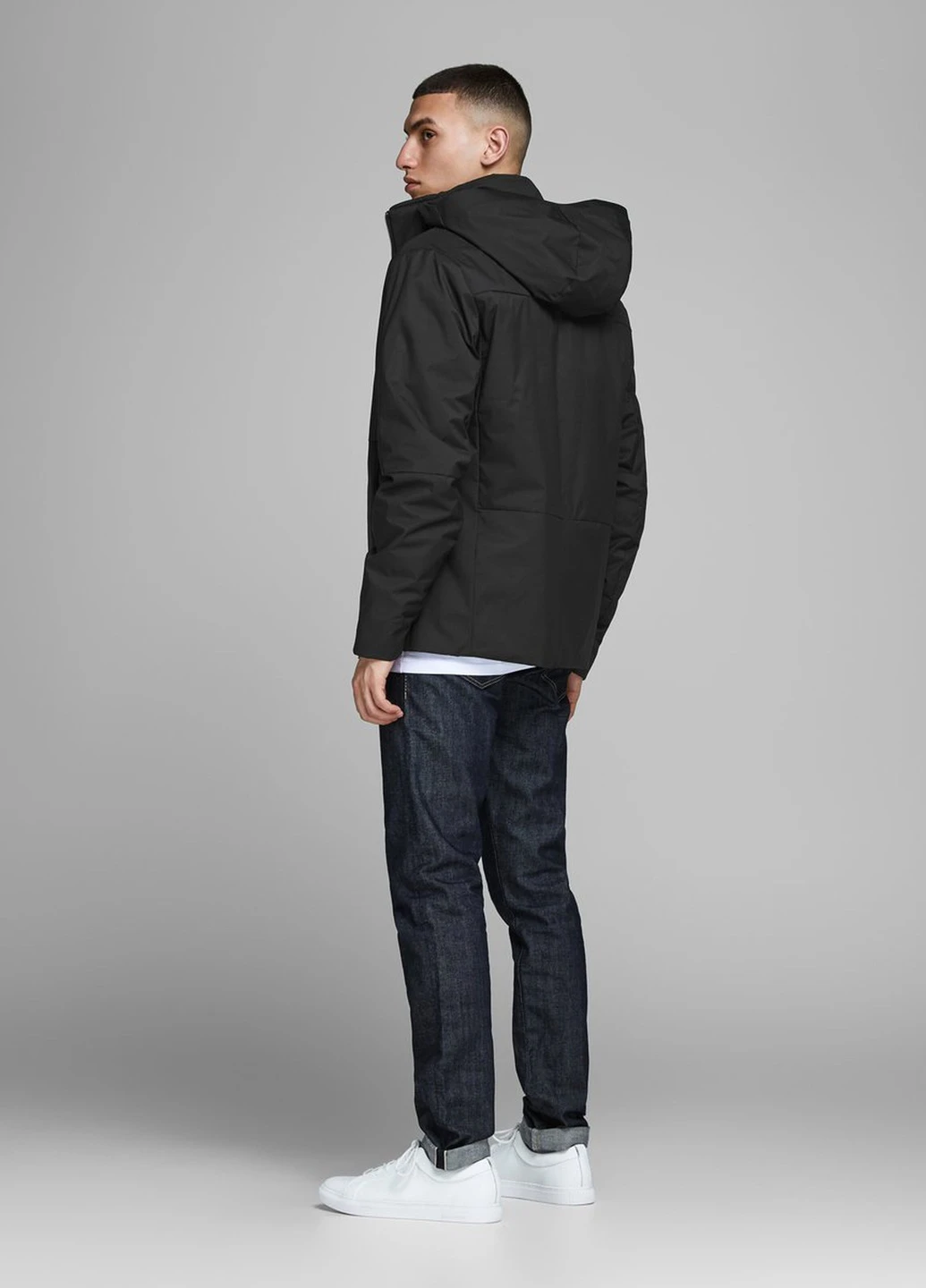 Чорна демісезонна куртка Jack & Jones