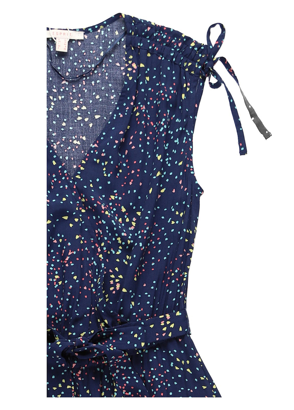 Синее кэжуал платье клеш Esprit с узором «перец с солью»