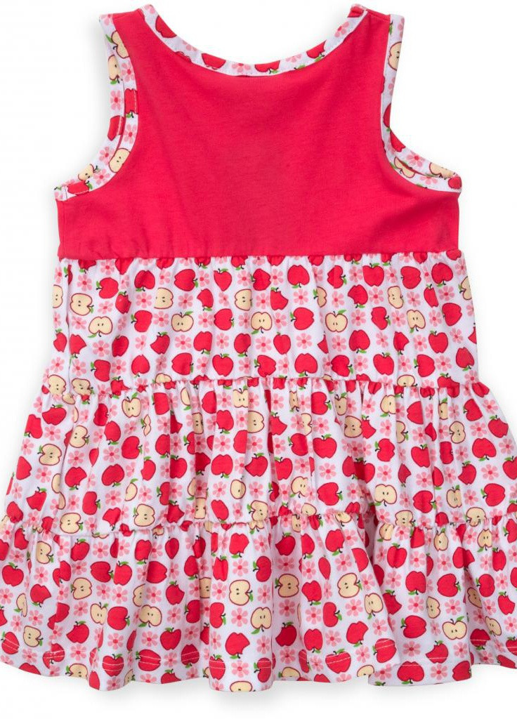 Комбинированное платье с яблочками (5986-2-92g-coral) Breeze (205765247)
