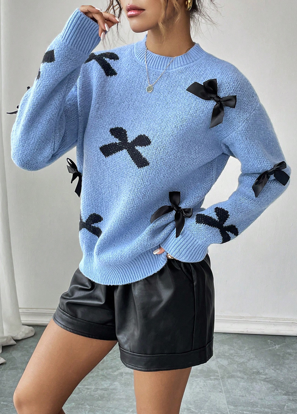 Блакитний демісезонний джемпер джемпер SHEIN