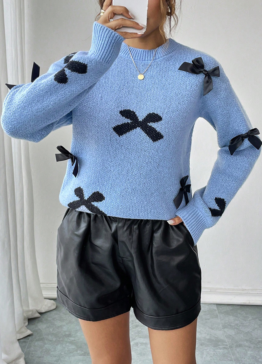 Блакитний демісезонний джемпер джемпер SHEIN