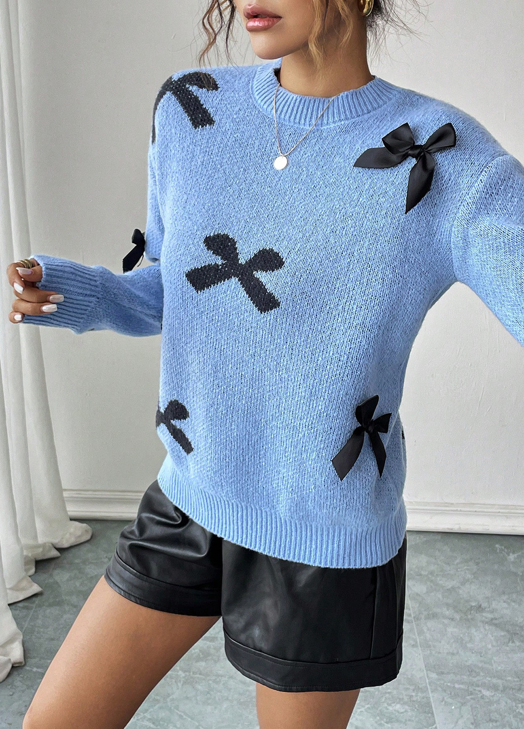 Блакитний демісезонний джемпер джемпер SHEIN