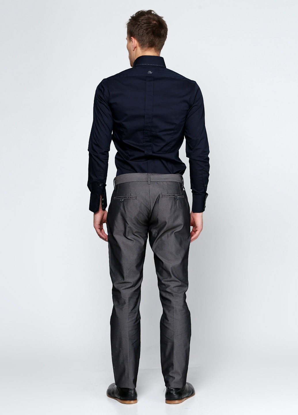 Грифельно-серые классические демисезонные прямые брюки Antony Morato