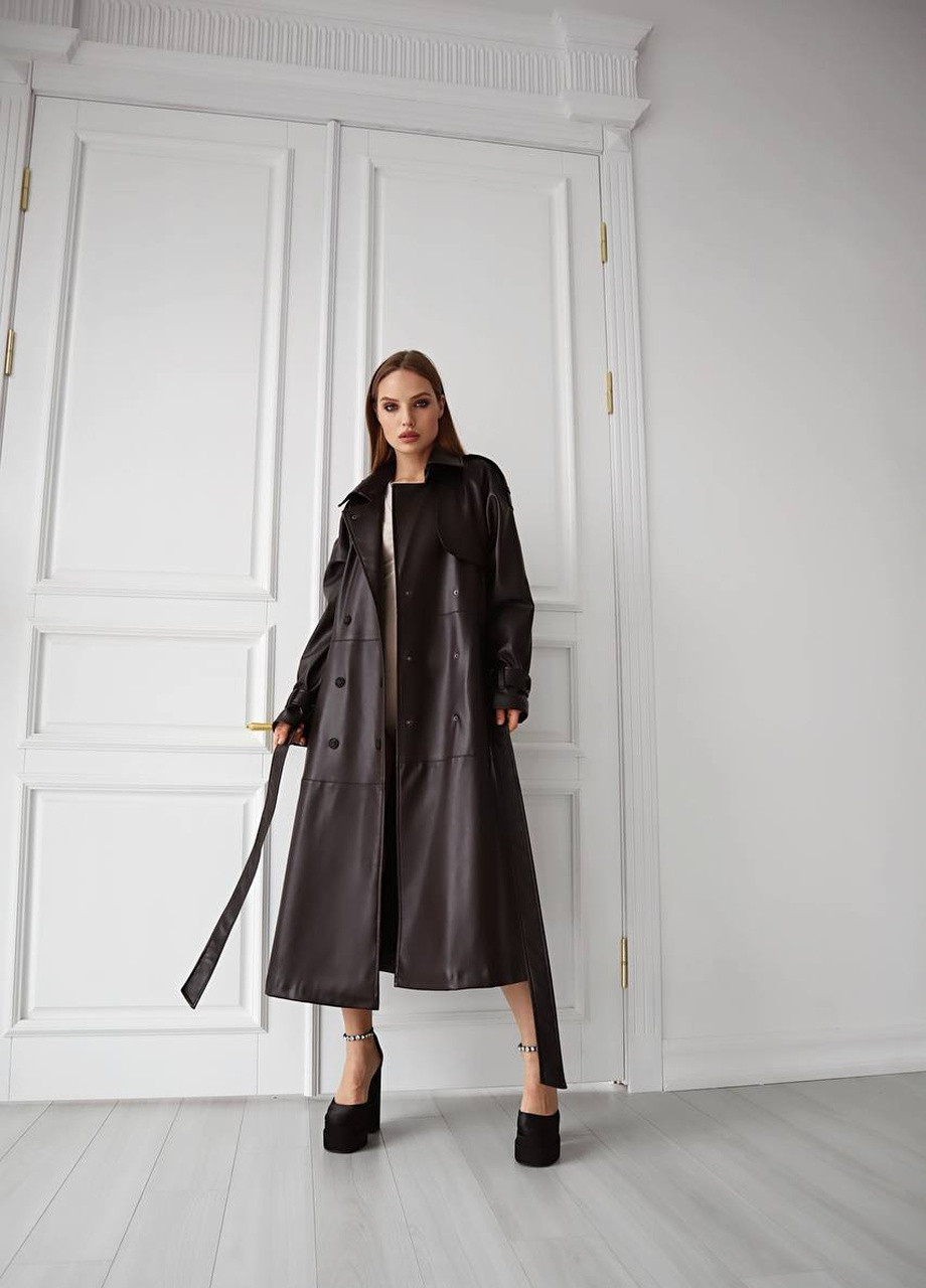 Коричневое демисезонное Тренч Liton