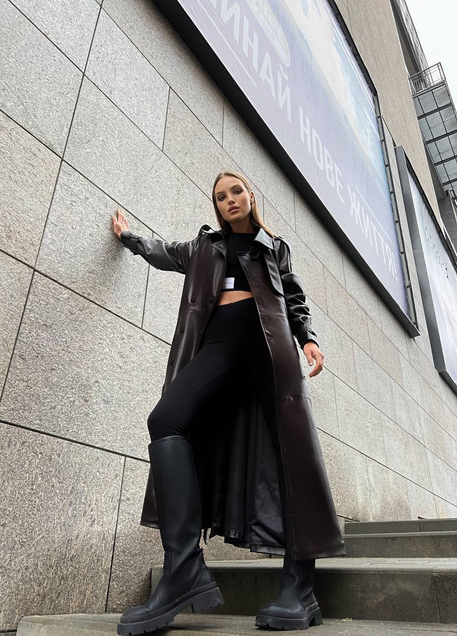 Коричневое демисезонное Тренч Liton