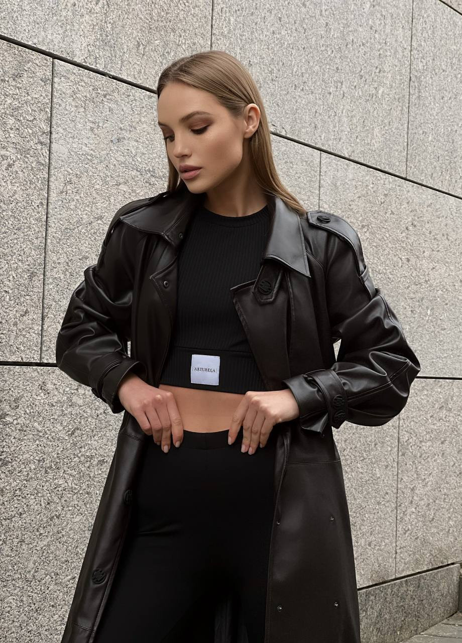 Коричневое демисезонное Тренч Liton