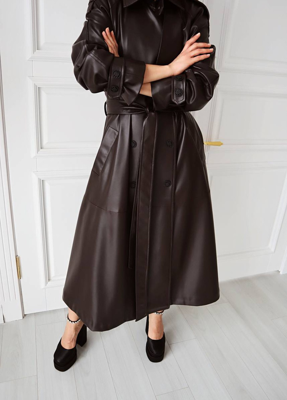 Коричневое демисезонное Тренч Liton