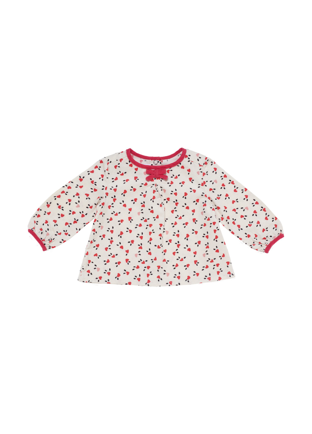 Молочная с сердечками блузка Chicco демисезонная