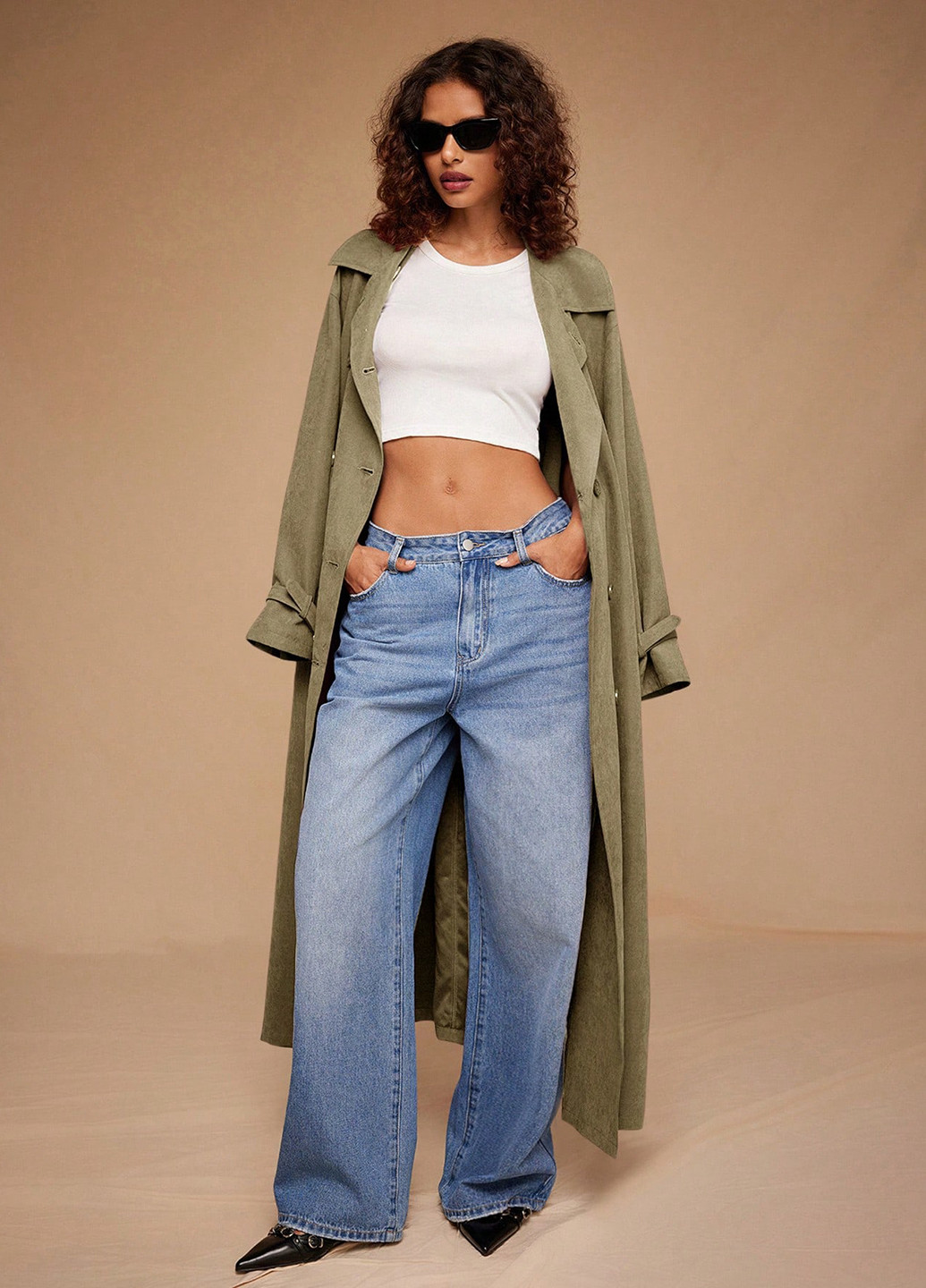 Плащ SHEIN тренчкот на гудзиках демісезон (339052696)