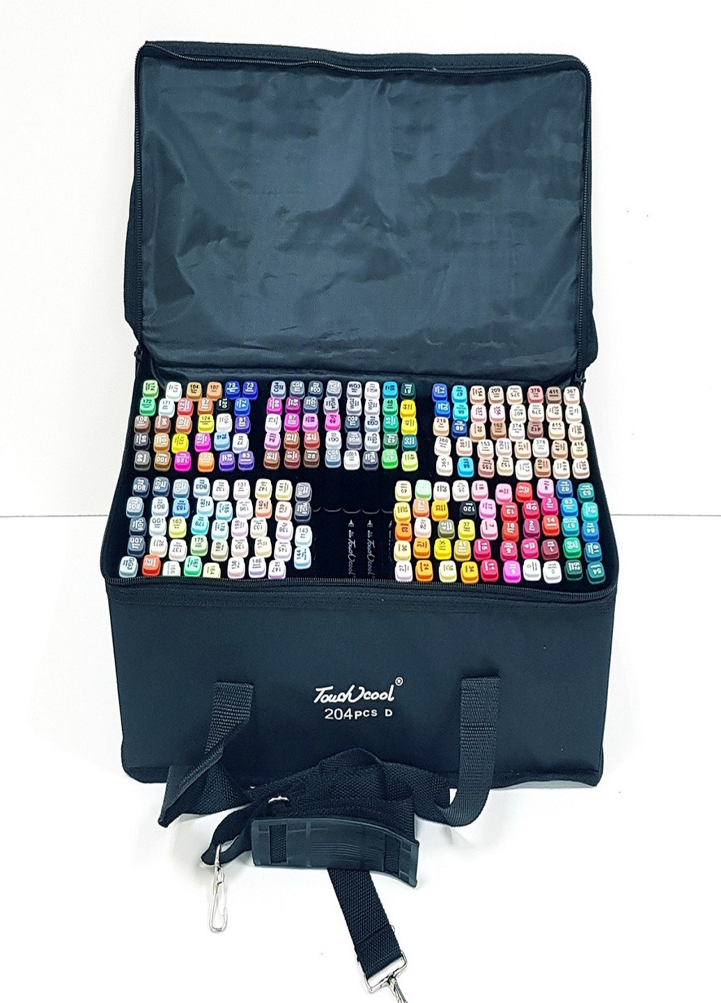 Набор спиртовых современных скетч маркеров для рисования 204шт./уп. двусторонние профессиональные фломастеры с чехлом Touch (252265412)