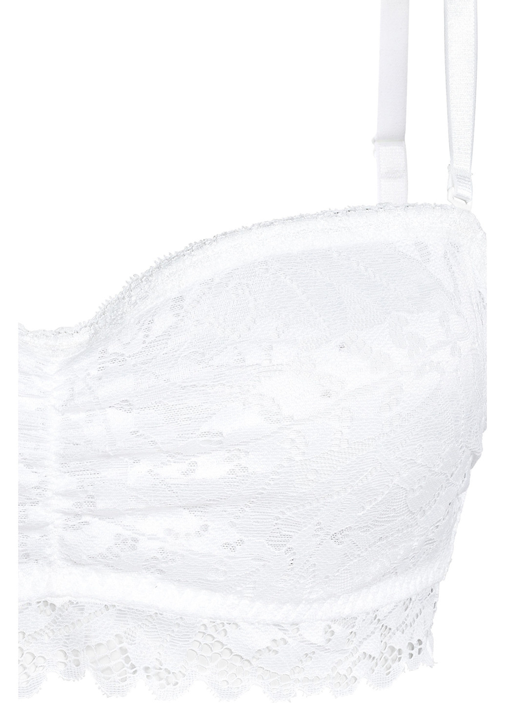Білий топ бюстгальтер H&M без кісточок поліамід