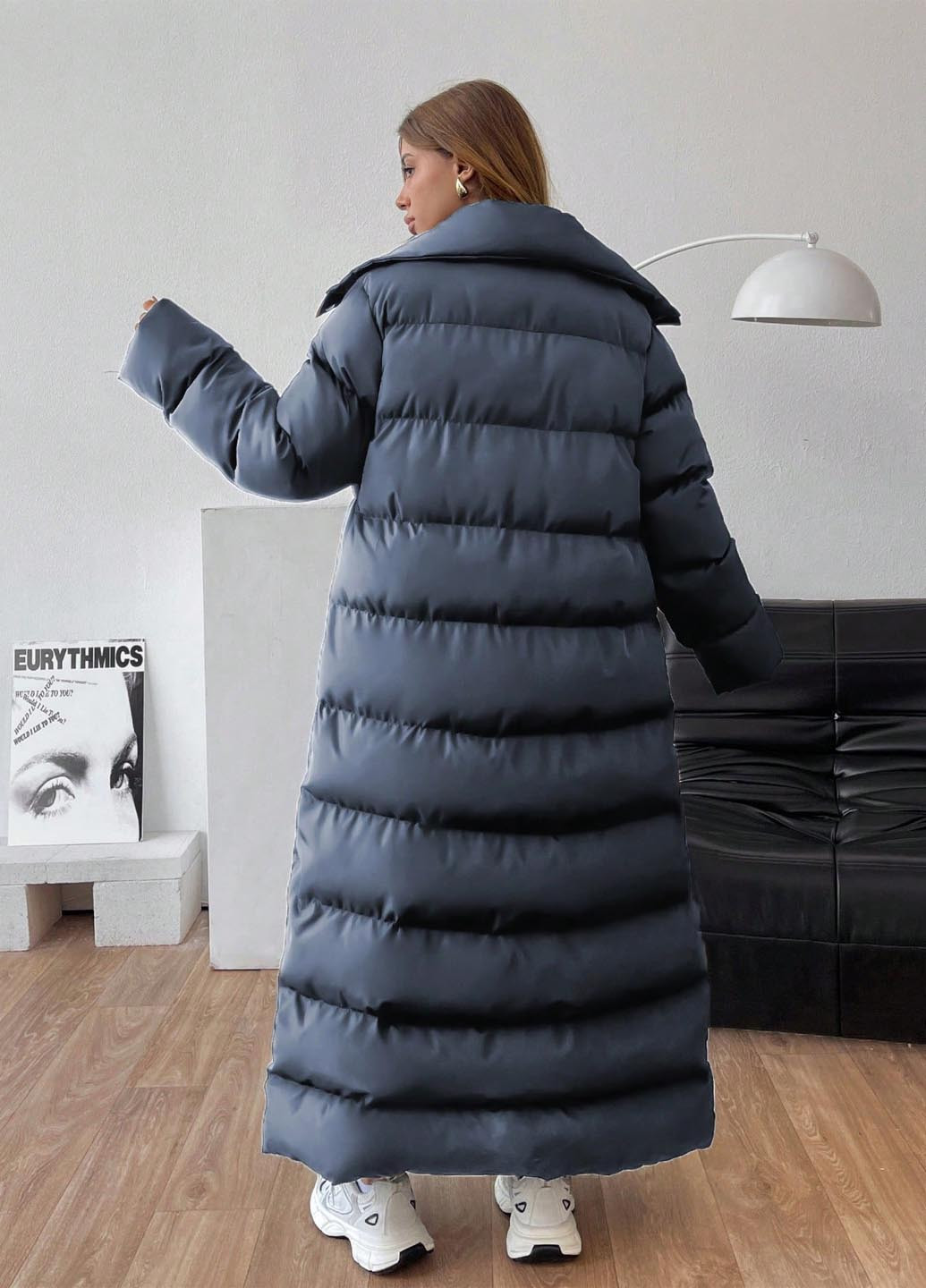 Сіро-голубий зимня куртка куртка-пальто SHEIN