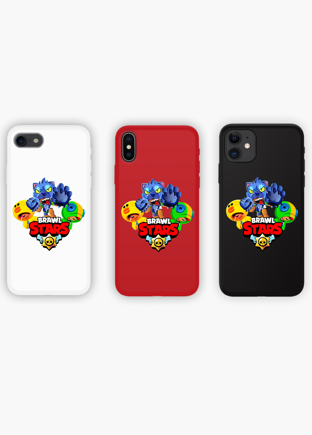 Чехол силиконовый Apple Iphone Xs Леон Волк Бравл Старс (Leon Werewolf Brawl Stars) (8938-1702) MobiPrint (219503431)