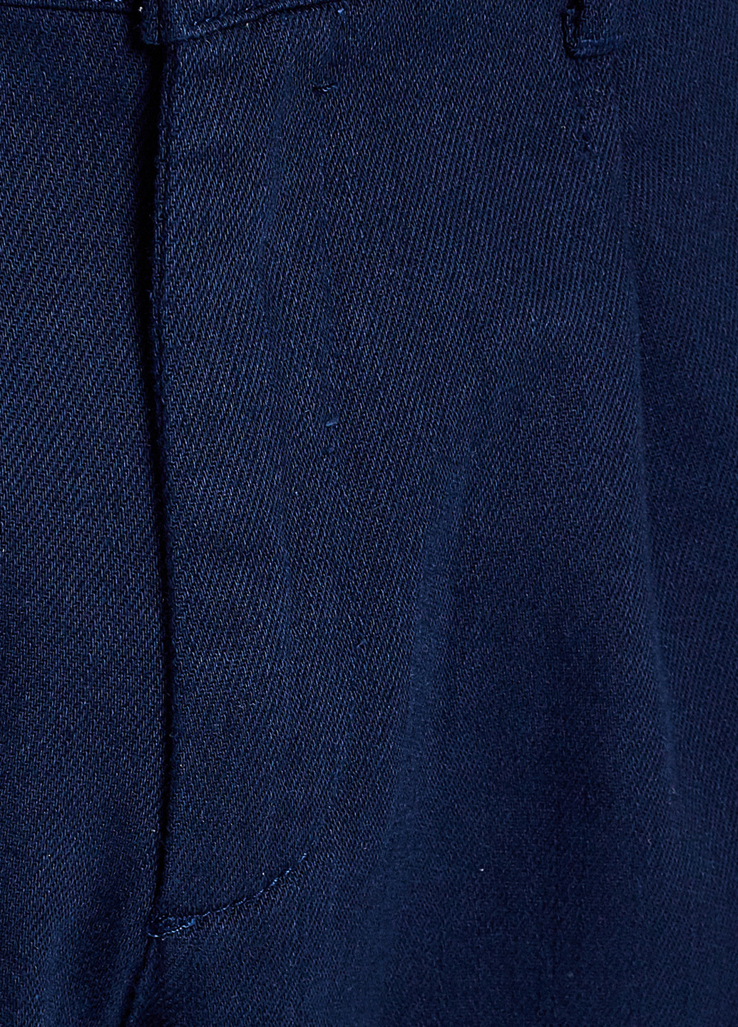 Штани KOTON прямі однотонні темно-сині кежуали бавовна