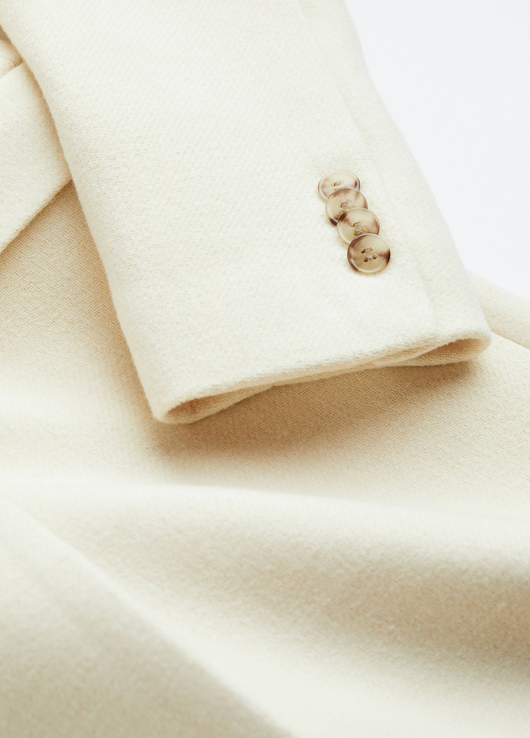 Кремовое демисезонное Пальто однобортное H&M