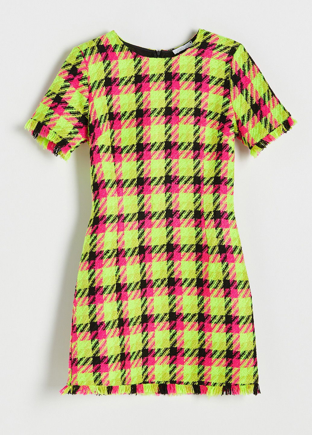 Салатова кежуал сукня сукня-футболка Reserved в клітинку