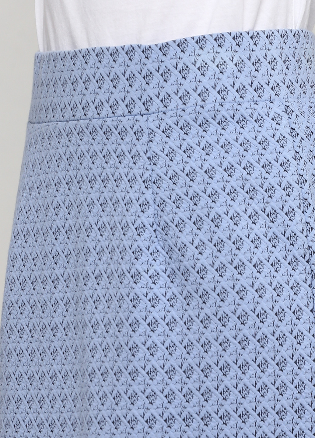 Голубая кэжуал с геометрическим узором юбка BRANDTEX CLASSIC карандаш