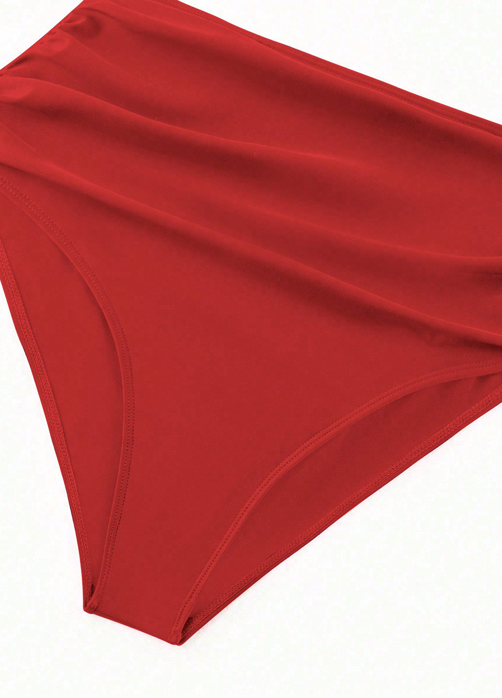 Темно-червоний демісезонний купальник (ліф, трусики) топ, роздільний SHEIN