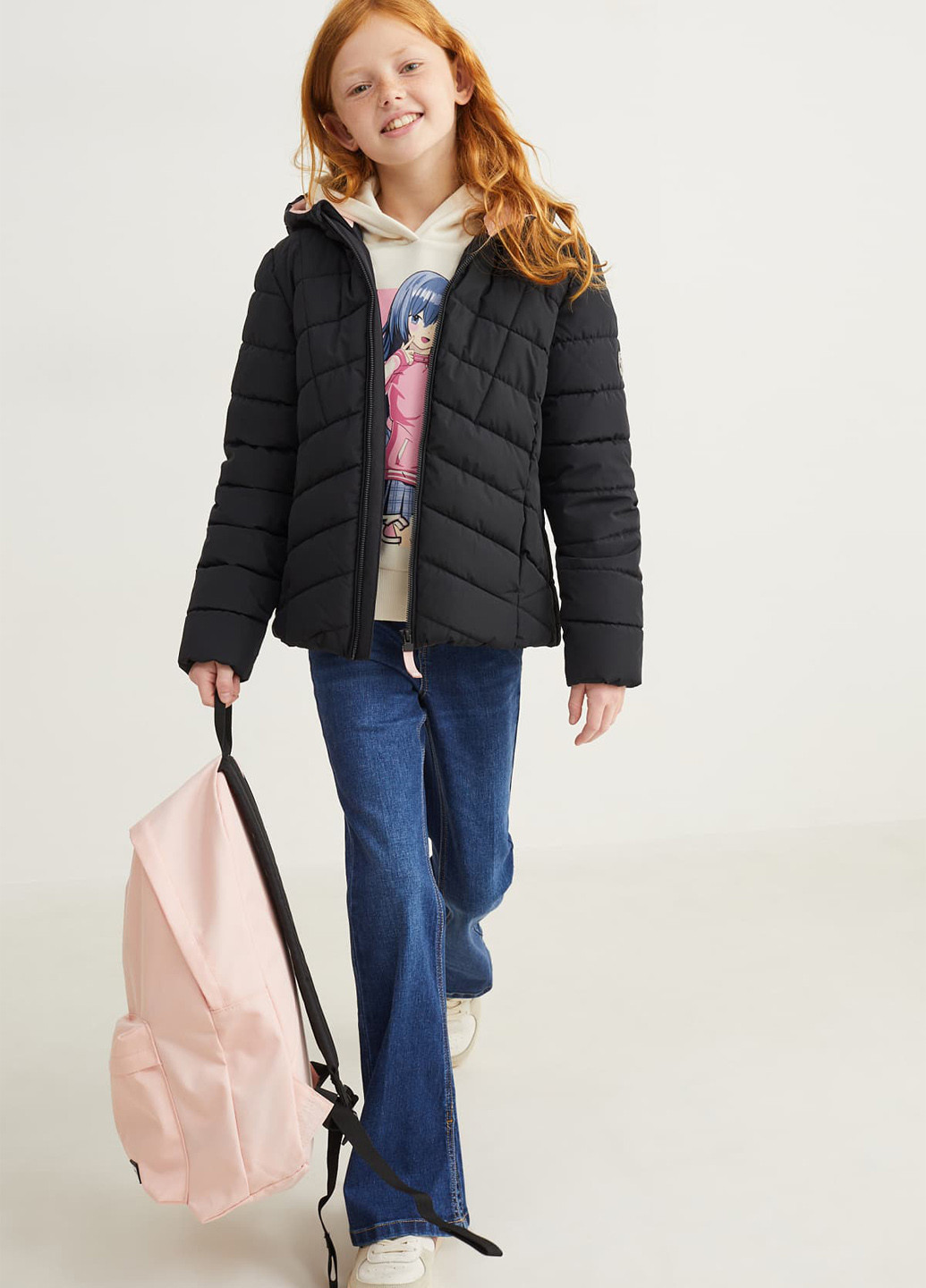 Черная демисезонная куртка C&A