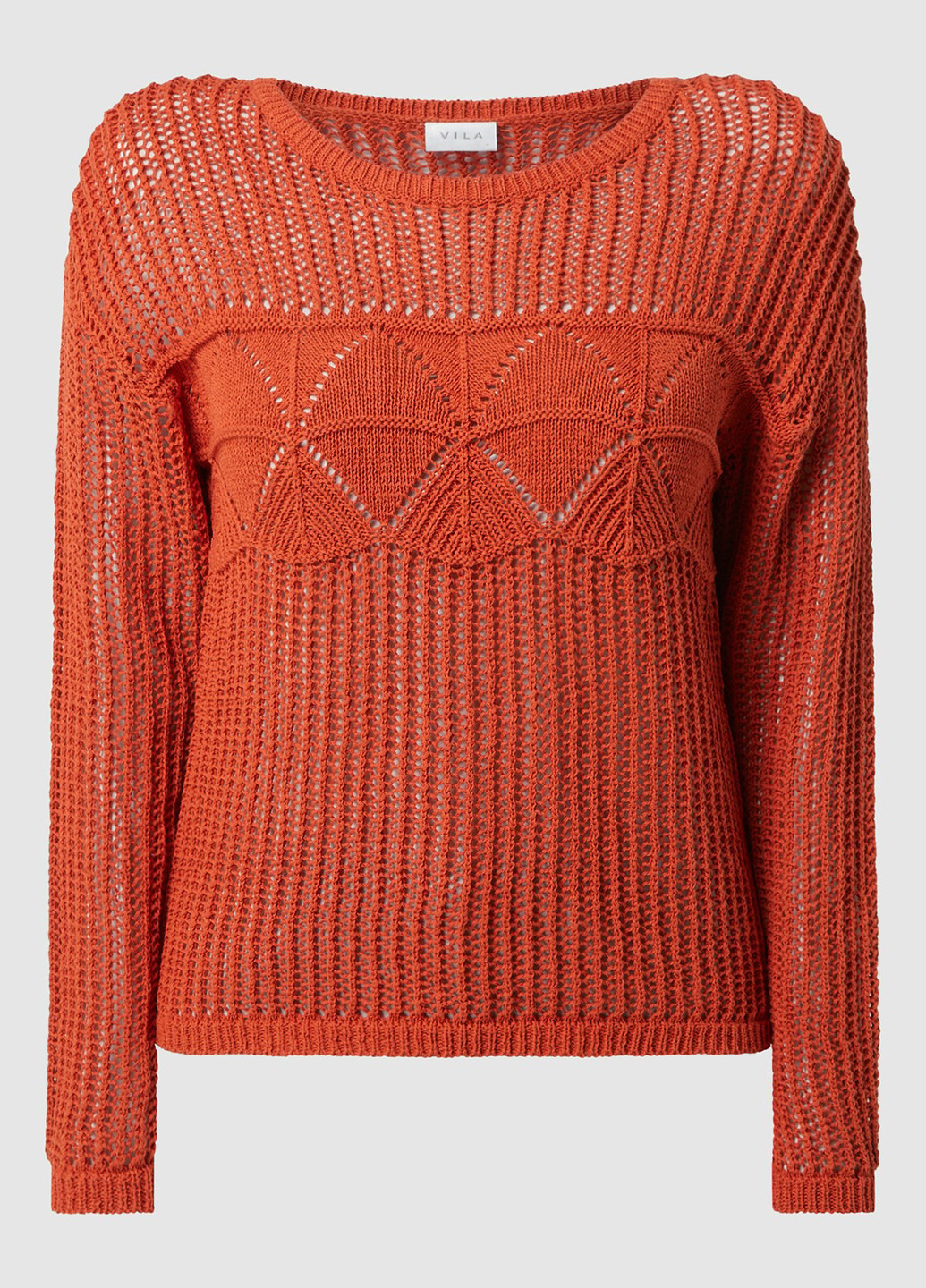 Терракотовый демисезонный свитер джемпер Vila
