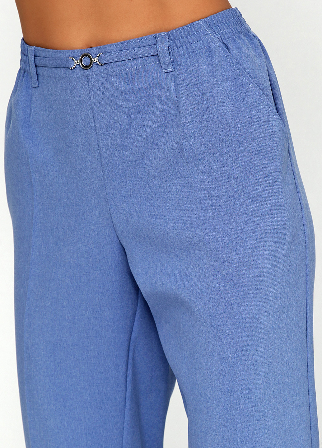 Голубые кэжуал демисезонные прямые брюки BRANDTEX CLASSIC