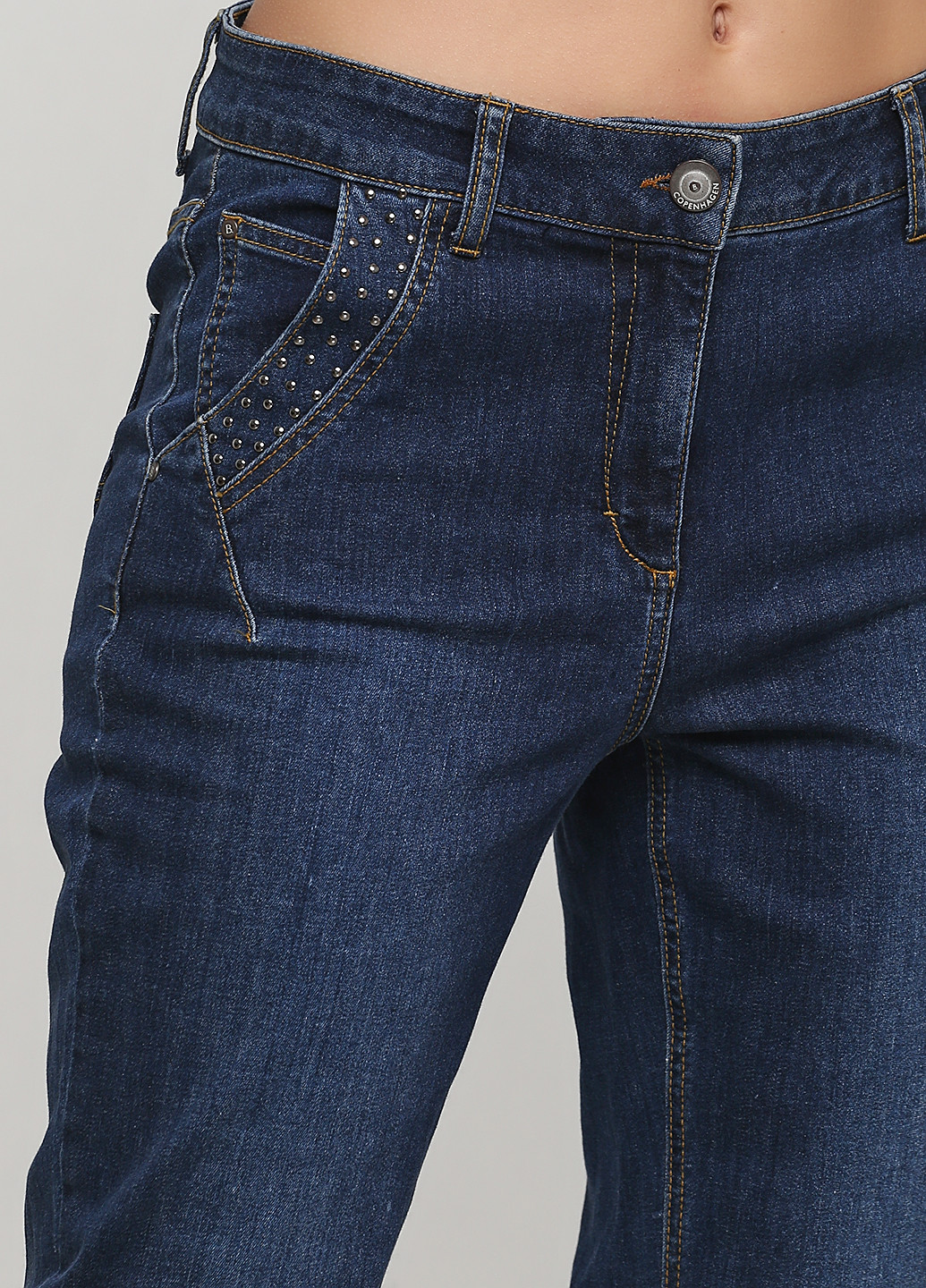 Темно-синие демисезонные зауженные джинсы BRANDTEX COPENHAGEN