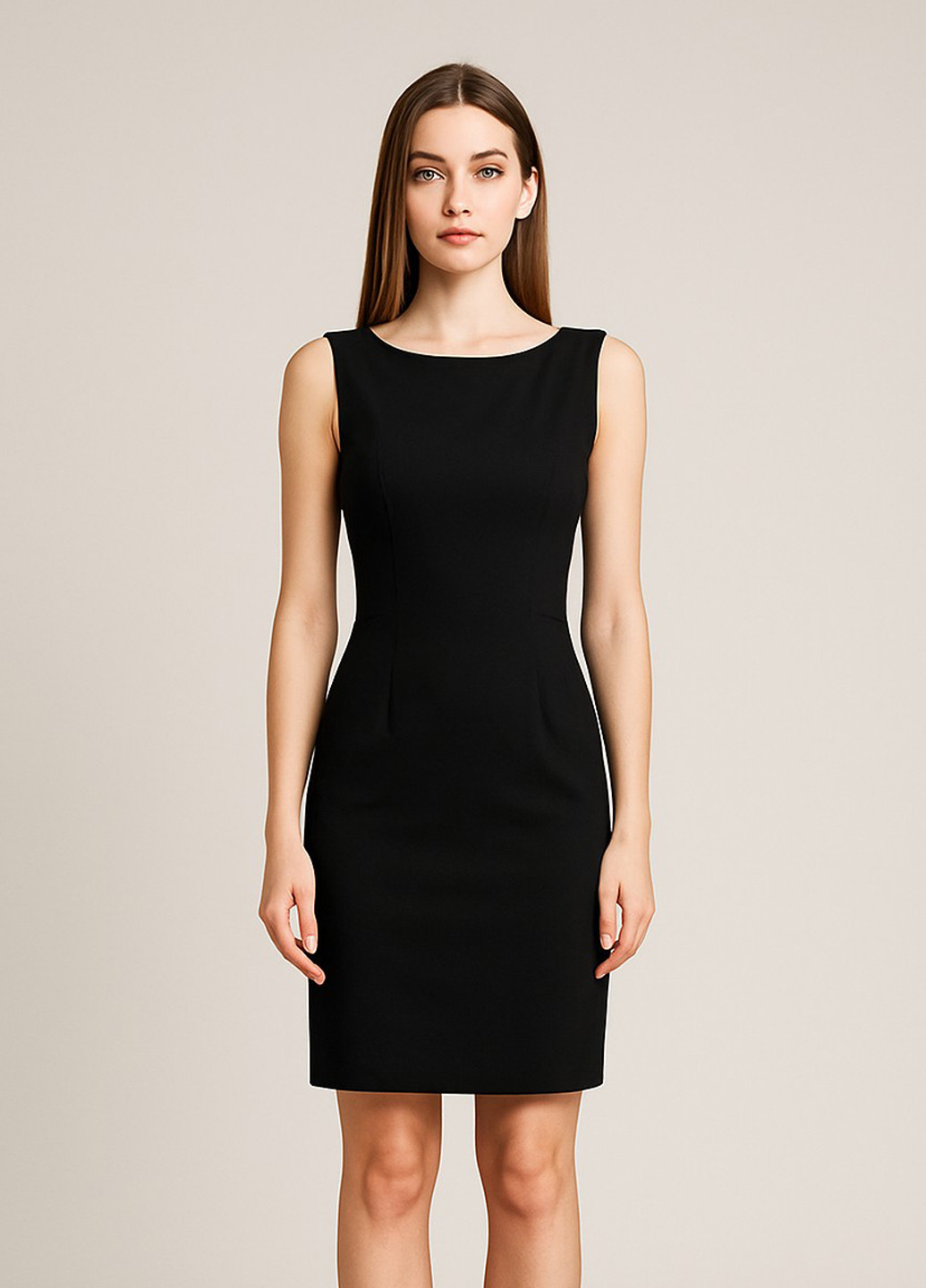 Чорна вечірня, ділова, кежуал сукня футляр Sassofono однотонна