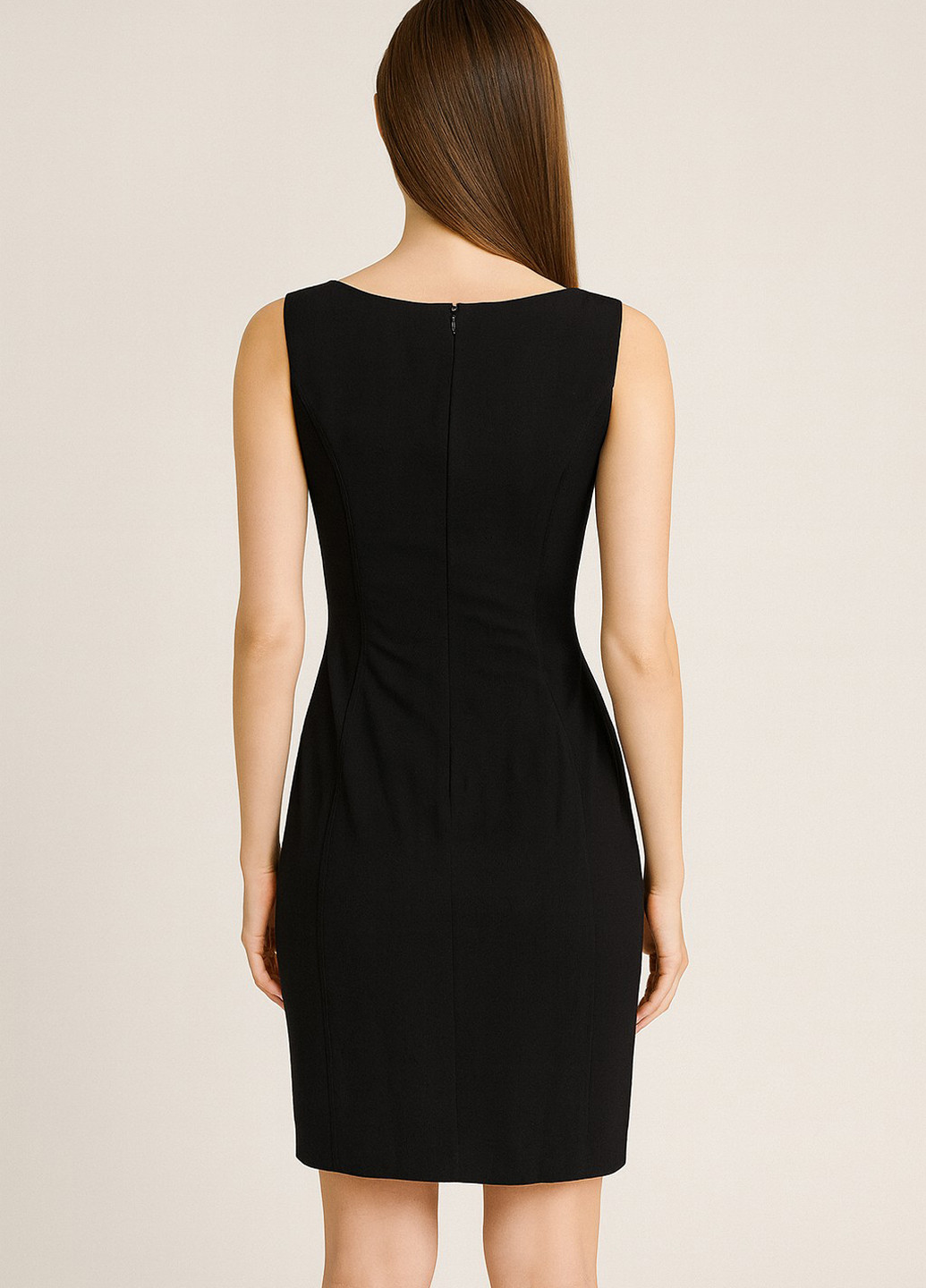 Чорна вечірня, ділова, кежуал сукня футляр Sassofono однотонна